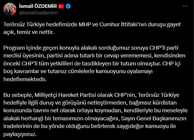 MHP, CHP ile görüşmeme kararı aldı! "Herhangi bir temasımız olmayacak" - Resim : 1
