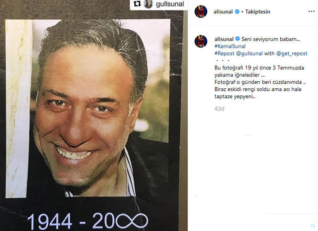 Ali Sunal'dan duygulandıran Kemal Sunal paylaşımı! "19 yıl önce..." - Resim : 1
