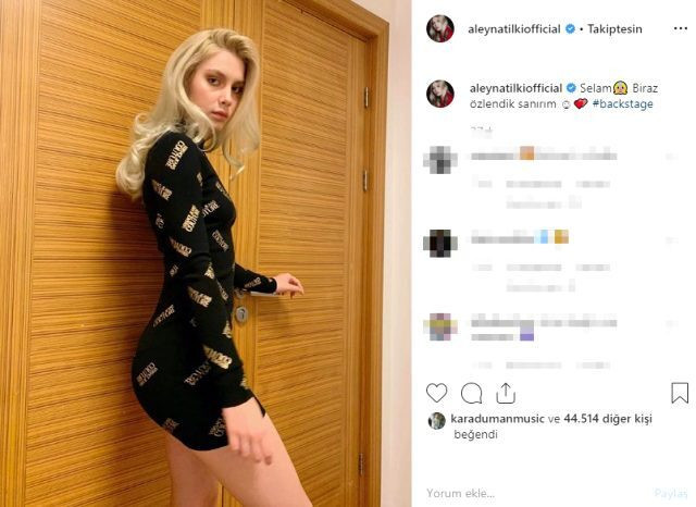Aleyna Tilki’nin mini etekli pozu olay oldu! - Resim : 1