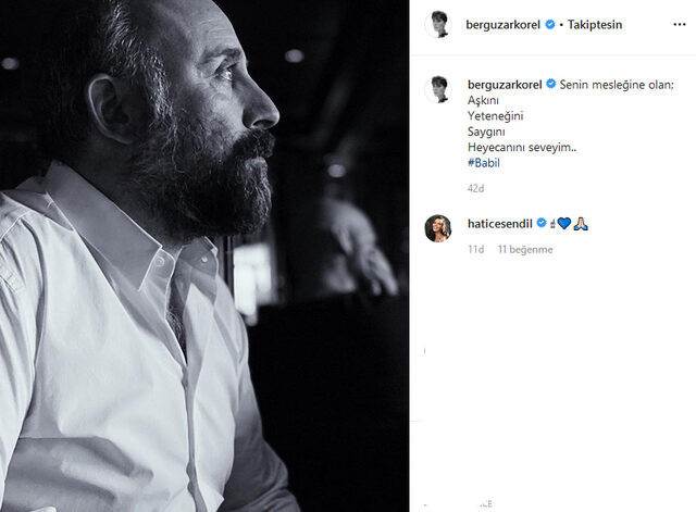 Bergüzar Korel'den Babil ve Halit Ergenç paylaşımı: "Senin mesleğine olan..." - Resim : 1