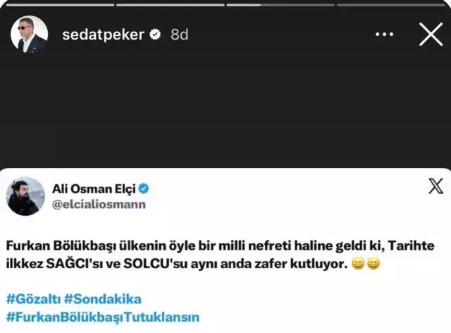 Furkan Bölükbaşı'na bir darbe de Sedat Peker'den - Resim : 1