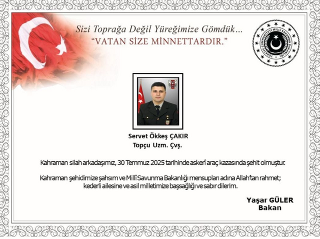 MSB acı haberi duyurdu: Edirne'de 1 asker şehit oldu! - Resim : 1