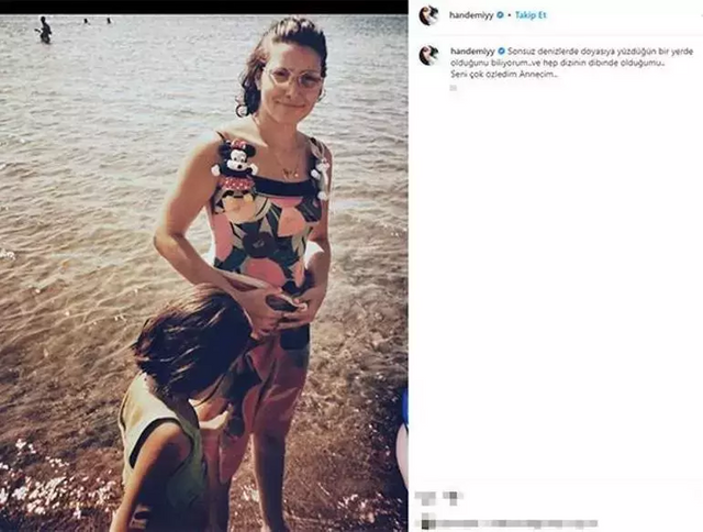 Hande Erçel'in anne özlemi: ‘Pudra kokulum, seni çok seviyorum’ - Resim : 3