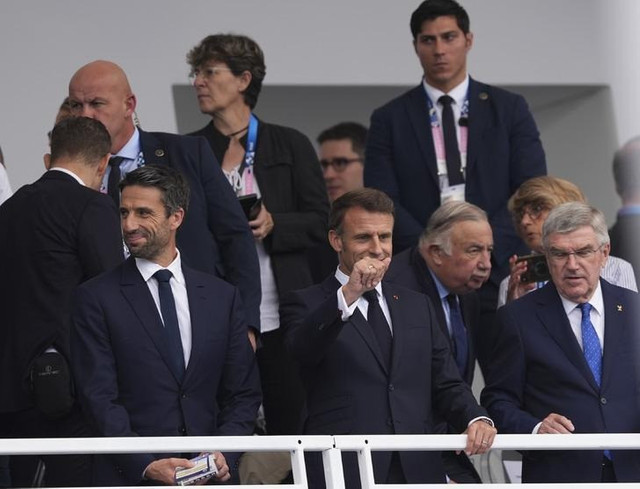 Olimpiyatlara damga vuran an: Fransız Cumhurbaşkanı Macron'un o ismin ile görüntüsü olay oldu! - Resim : 1