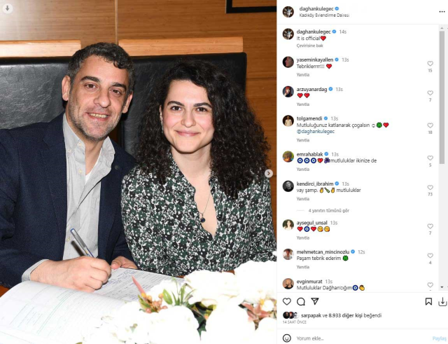 Oyuncu Dağhan Külegeç, 7 yıllık sevgilisiyle evlendi - Resim : 2