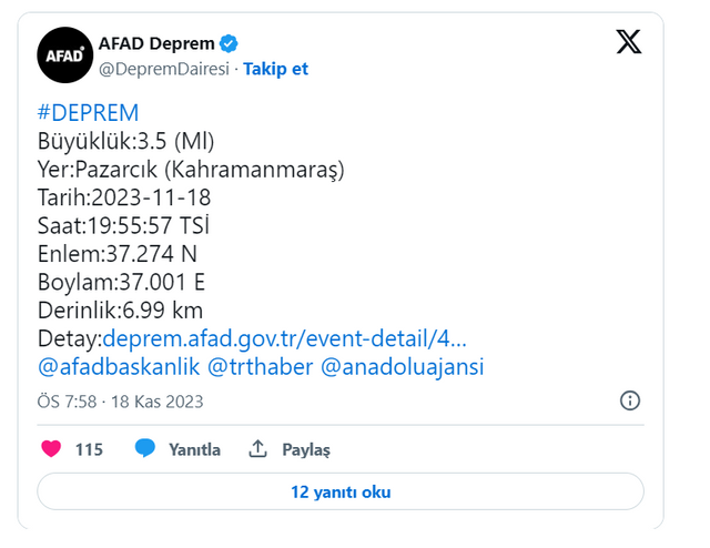 Kahramanmaraş'ta korkutan deprem! - Resim : 1