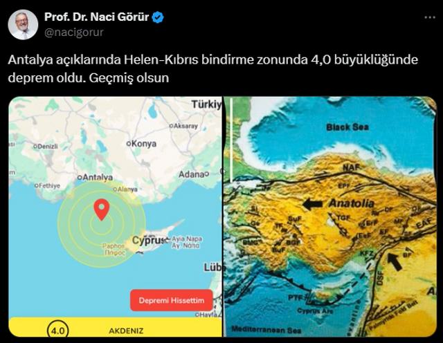 AFAD duyurdu... Antalya'da 4.1 büyüklüğünde deprem! - Resim : 2