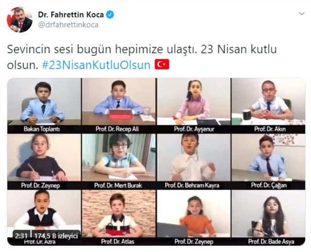 Bakan Koca’dan güldüren 23 Nisan paylaşımı: Bana yaklaşma! - Resim : 1