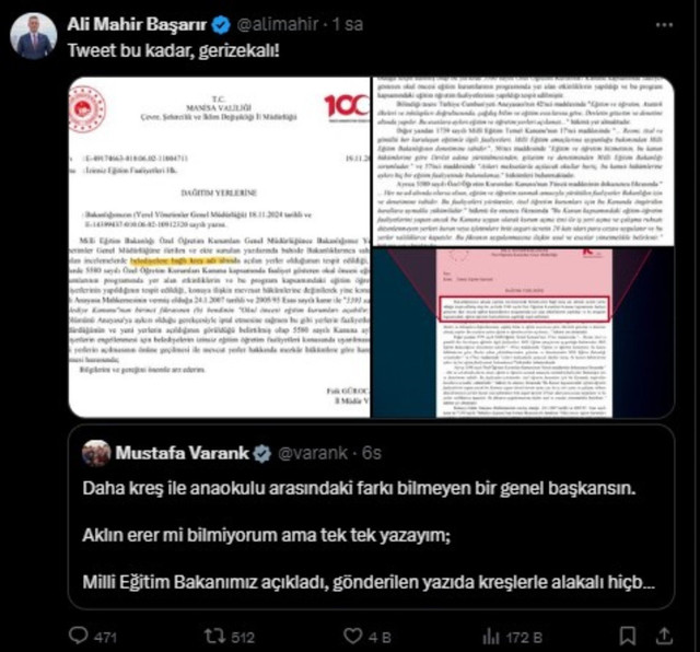 Ali Mahir Başarır'dan AKP'li Varank'ın 'Aklın erer mi' sözlerine yanıt: 'Tweet bu kadar, gerizekalı! - Resim : 1