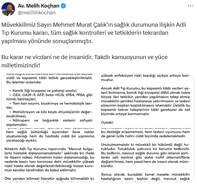 Yeniden değerlendirilecek: Adli Tıp'tan Murat Çalık hakkında yeni karar! - Resim : 1