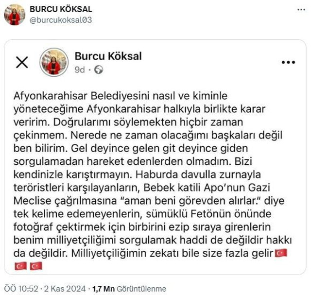 Esenyurt'a gitmeyen Afyonkarahisar Belediye Başkanı Burcu Köksal: İşim olmaz - Resim : 2