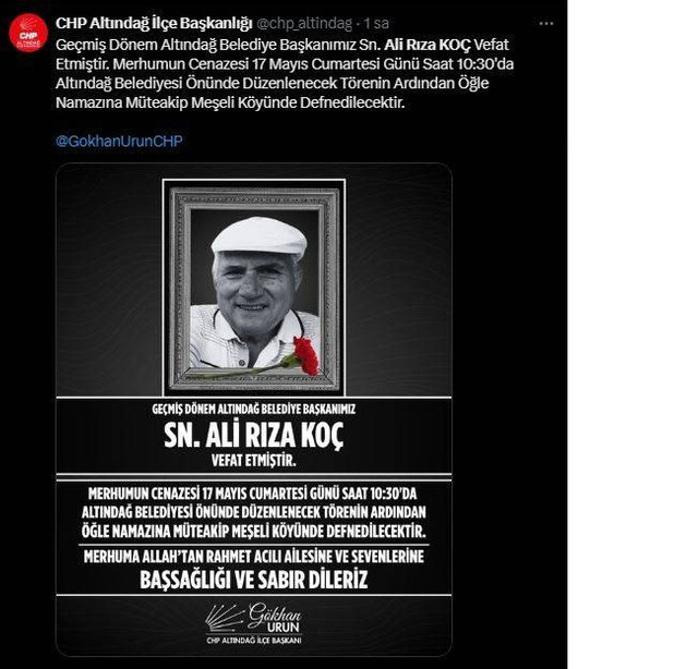 CHP eski belediye başkanı ölü bulundu! - Resim : 1