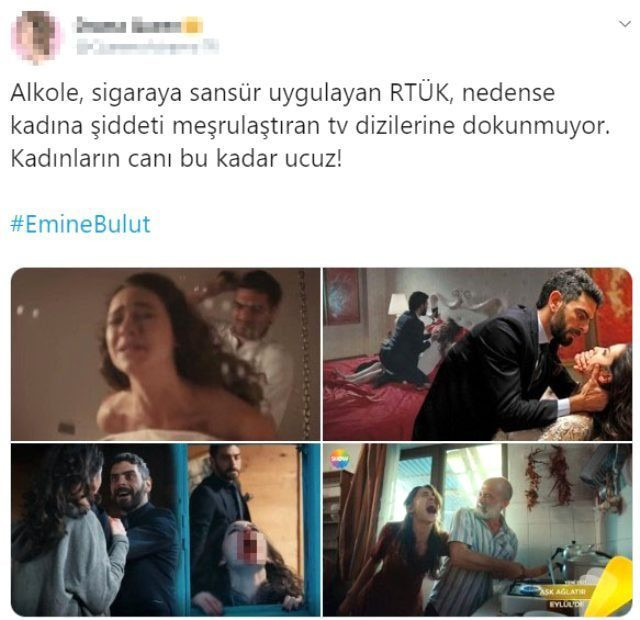 Emine Bulut’un cinayetinin ardından kadına şiddet içeren dizilere tepki - Resim : 1