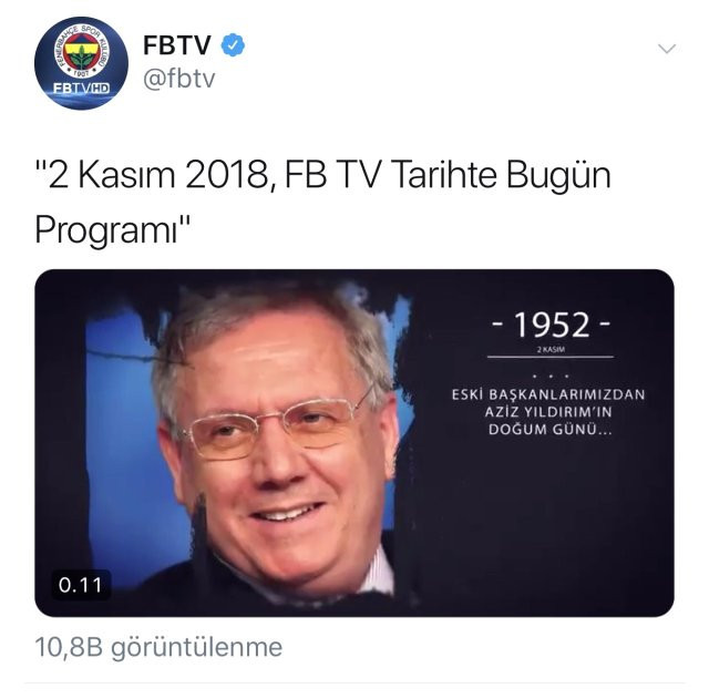 FB TV'den Aziz Yıldırım'a 'doğum günü' yanıtı - Resim : 1