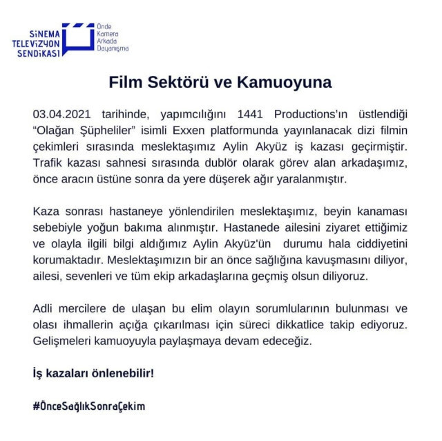 Olağan Şüpheliler setinde korkutan kaza! Hangi isim yoğun bakıma alındı? - Resim : 1