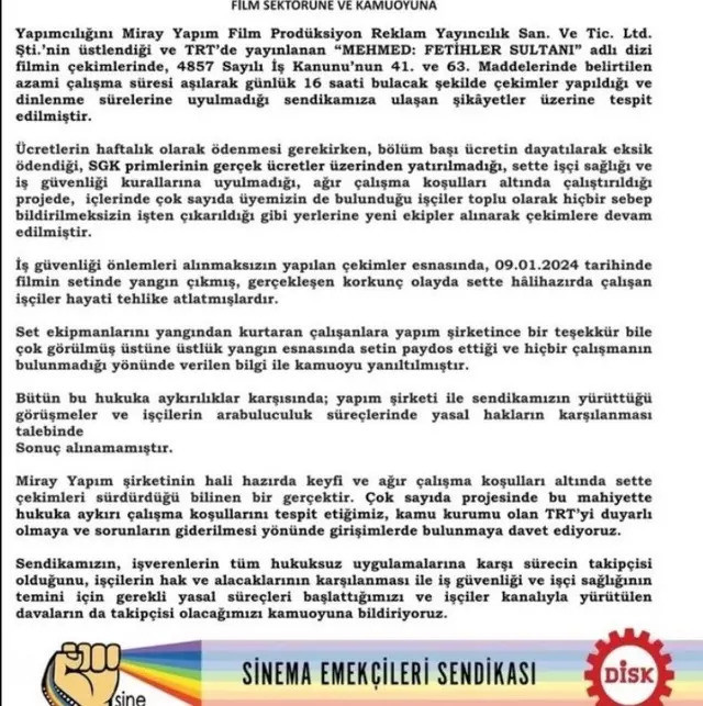 TRT dizisi 'Mehmed: Fetihler Sultanı' gündemde! Herkesi işten çıkardılar - Resim : 1