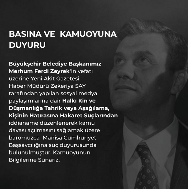 Manisa barosu harekete geçti... Akit'in Ferdi Zeyrek paylaşımına suç duyurusu! - Resim : 2