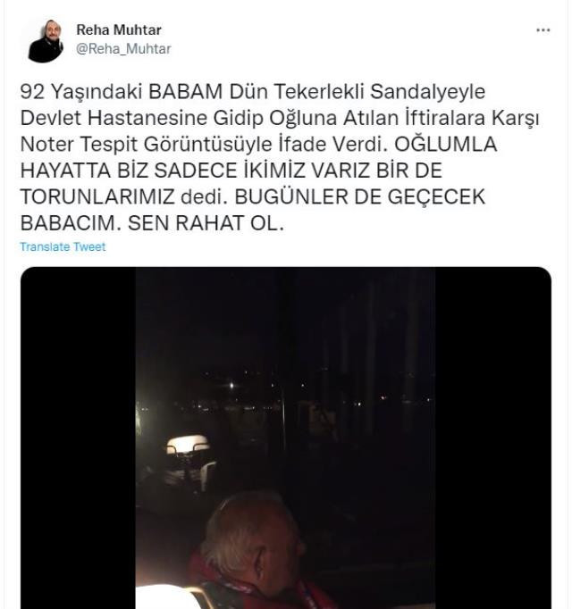 Reha Muhtar, 92 yaşındaki babasının görüntüsünü paylaşıp isyan etti - Resim : 1
