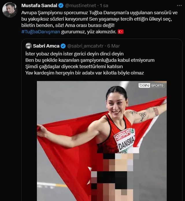 "Kilotla olmaz" diyerek sansürledi! Mustafa Sandal'dan çok sert 'Tuğba Danışmaz' tepkisi! - Resim : 1