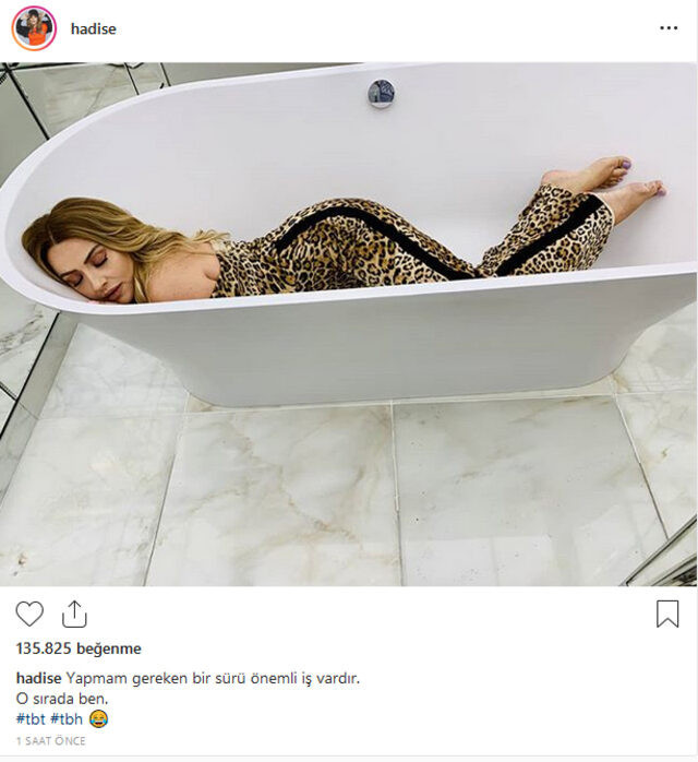 Hadise'den leopar desenli kıyafetiyle küvet pozu! - Resim : 1