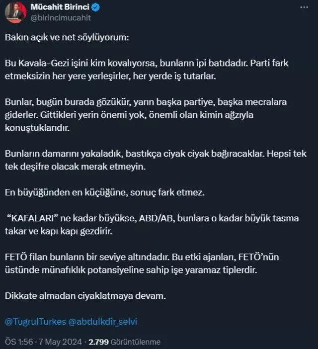 'Kavala' çıkışı sonrası AK Partili Türkeş ve Birinci birbirine girdi! - Resim : 1