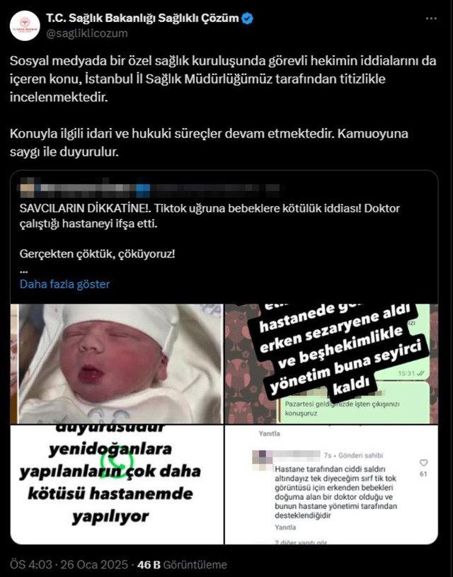 Özel hastanede etkileşim için gebelere erken doğum! Doktor çalıştığı hastaneyi ifşa etti - Resim : 1