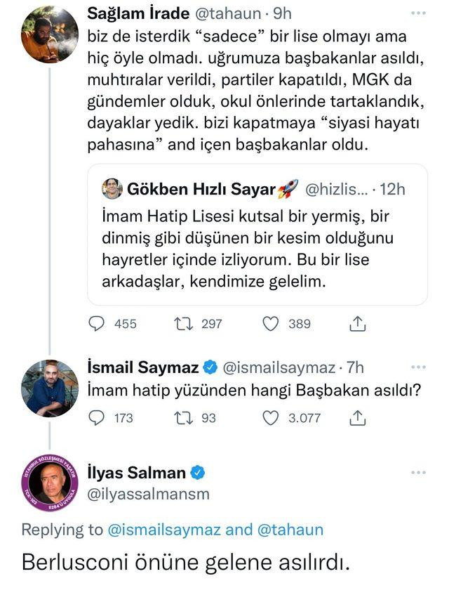 Sosyal medyada ‘İmam Hatip’ atışması! İlyas Salman’ın verdiği yanıt olay oldu… - Resim : 1