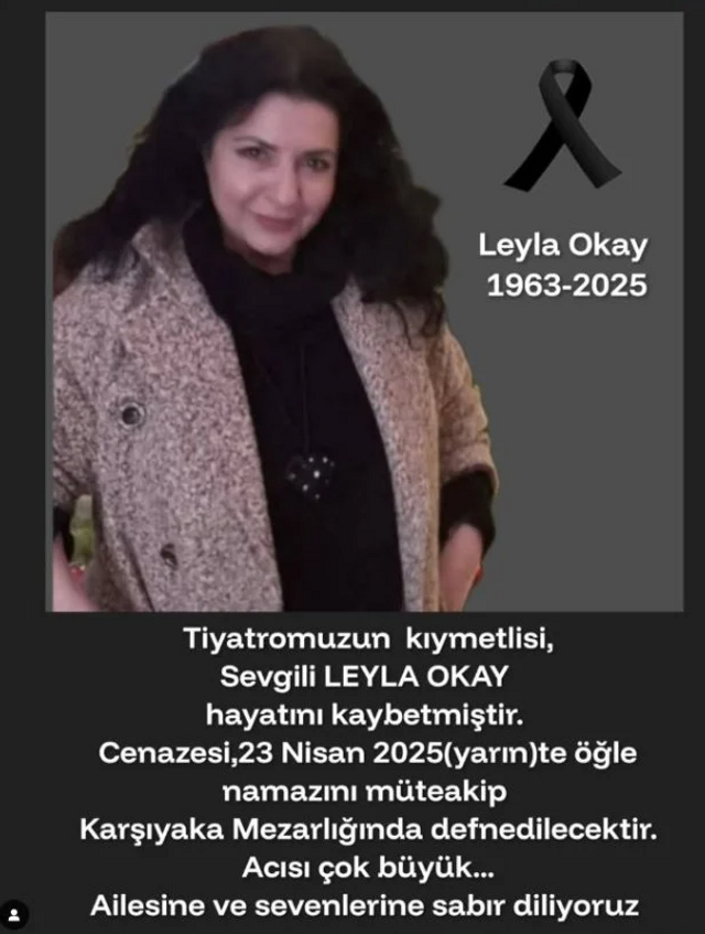 Usta oyuncudan acı haber: Leyla Okay hayatını kaybetti! - Resim : 2