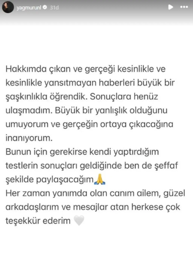 Uyuşturucu testi pozitif çıkan Yağmur Ünal sessizliğini bozdu - Resim : 2