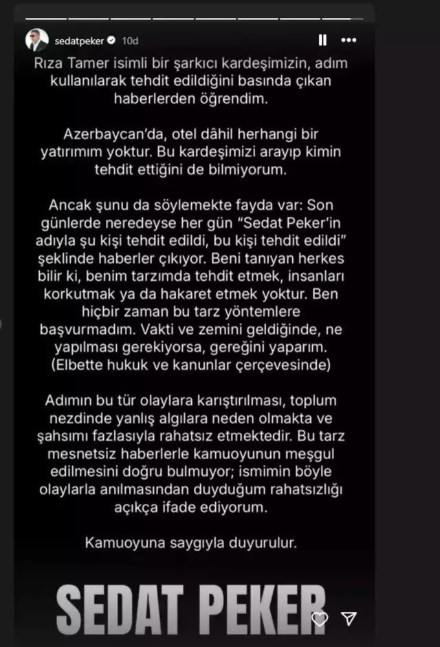 Sedat Peker ünlü şarkıcının iddialarına sessiz kalmadı: 'Beni tanıyan herkes bilir ki...' - Resim : 1