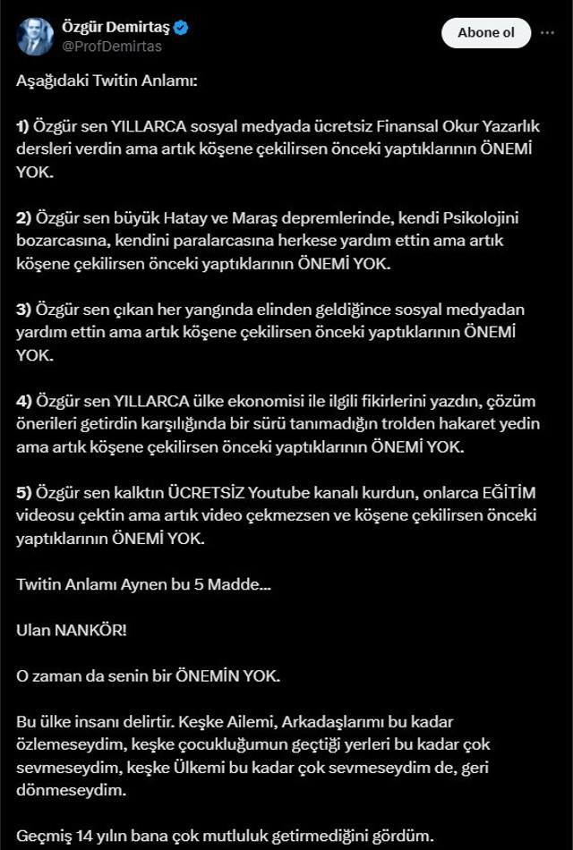 Özgür Demirtaş o yoruma ateş püskürdü! "Ulan nankör!" - Resim : 2