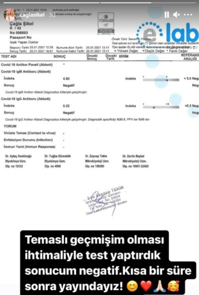 Çağla Şıkel'den korona iddialarına belgeli yanıt - Resim : 1