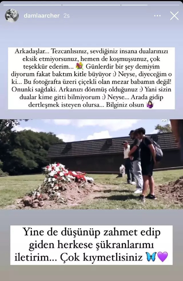 Erkin Koray'ın kızı babasının mezarını paylaştı! "Sizin dualar kime gitti bilmiyorum" - Resim : 2