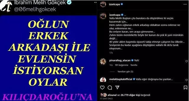 Melih Gökçek'in paylaşımı ünlü isimleri isyan ettirdi! Pınar Altuğ dayanamadı - Resim : 1