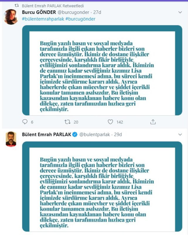 Burcu Gönder ve Bülent Emrah Parlak’tan ‘dilekçe kazası’ paylaşımı - Resim : 1