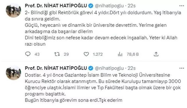 İlahiyatçı Nihat Hatipoğlu'ndan veda mesajı! 'Yaş itibarıyla sınıra geldim' diyerek duyurdu! - Resim : 1
