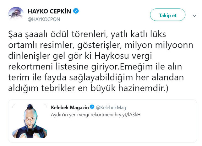 Vergi rekortmeni olmuştu! Hayko Cepkin'den listede olmayan zenginlere kapak! - Resim : 2