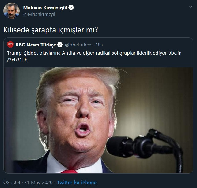 Mahsun Kırmızıgül ABD Başkanını ti'ye aldı: "Kilisede şarap da içmişler mi" - Resim : 1