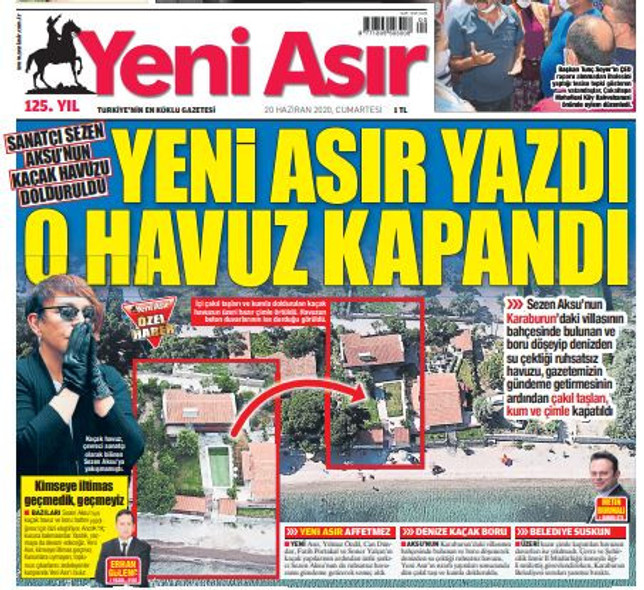 Yeni Asır'dan Hıncal Uluç'a kapak gibi manşet! "Eleştiririz, hiç kusura bakma..." - Resim : 1