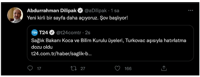 Abdurrahman Dilipak yerli aşı Turkovac'a savaş açtı! 'Bakan Koca'nın yaptığı biyolojik intihar' - Resim : 1