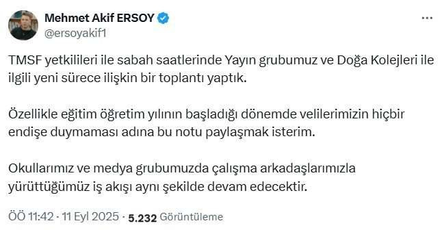 Mehmet Akif Ersoy’dan operasyon sonrası açıklama - Resim : 1