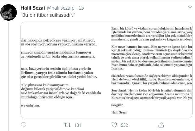 Halil Sezai tutukluluk kararına isyan etti: Bu bir itibar suikastıdır! - Resim : 2