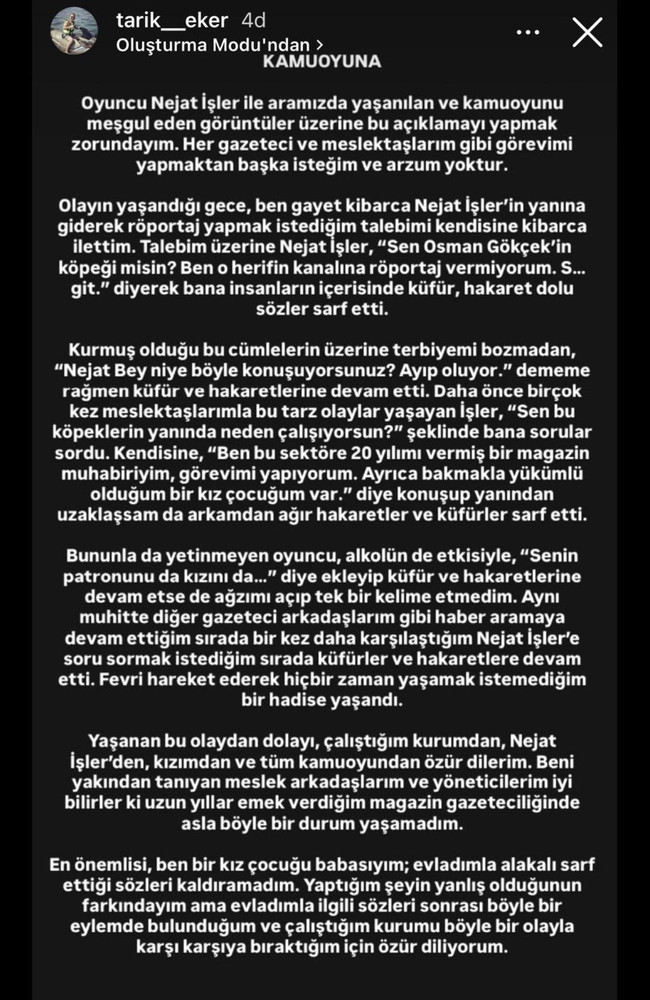 Nejat İşler'e kafa atan muhabirden açıklama geldi! "Yaşanan olay nedeniyle..." - Resim : 1