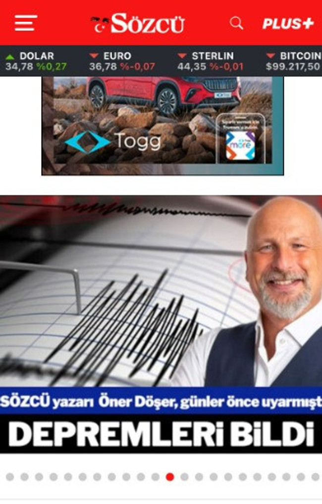 Sözcü yazarı Öner Döşer'in deprem tahminlerinde 'ya tutarsa' taktiği! - Resim : 3