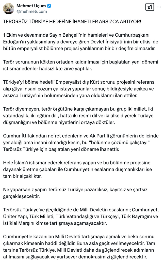 H&Uuml;DA PAR &ccedil;alıştayında 'ihanet' krizi:  Mehmet U&ccedil;um sert &ccedil;ıktı, Metiner yanıt verdi! - Resim : 1