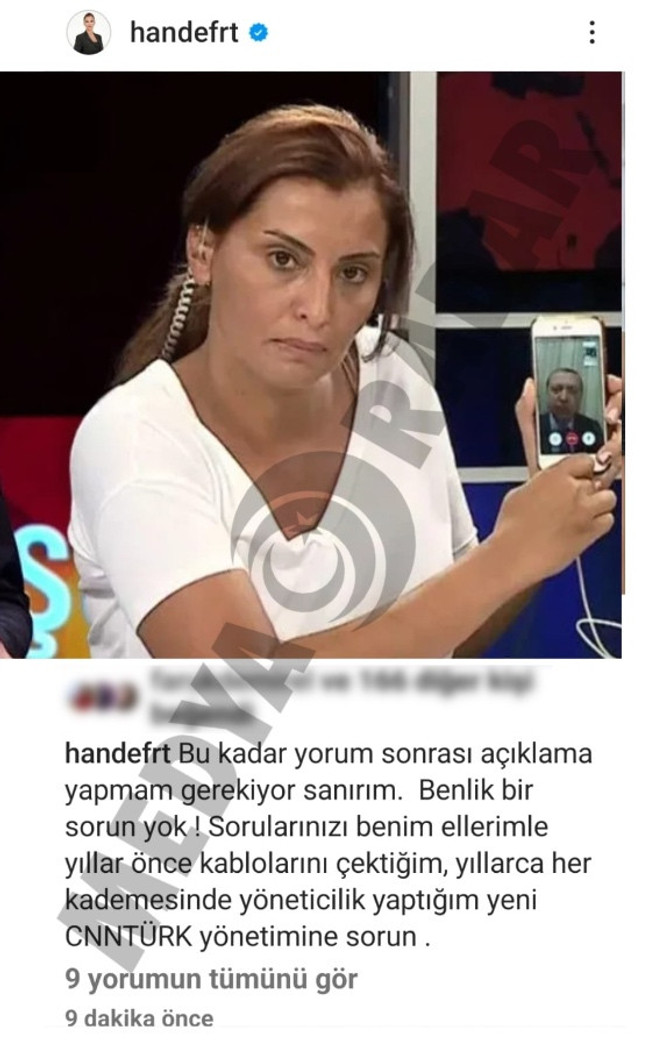 Hande Fırat&rsquo;tan kafaları karıştıran CNN T&uuml;rk paylaşımı! Y&ouml;netim tarafından kızağa mı &ccedil;ekildi? - Resim : 1