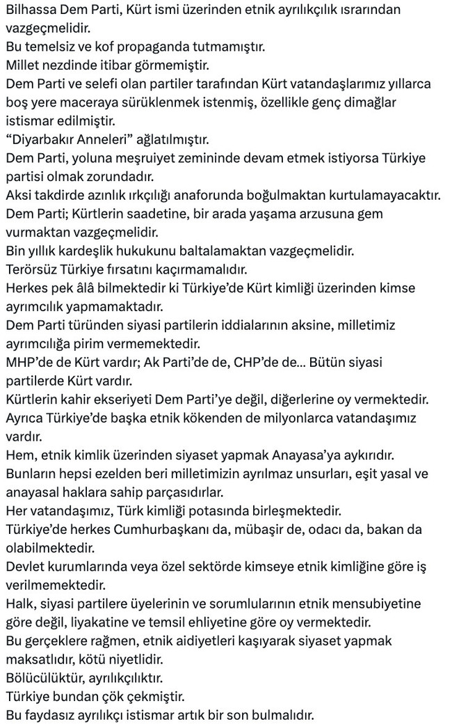 MHP'den DEM Parti&rsquo;ye &lsquo;rest&rsquo; geldi! &lsquo;Haddini bil Bakırhan&hellip;&rsquo; - Resim : 3