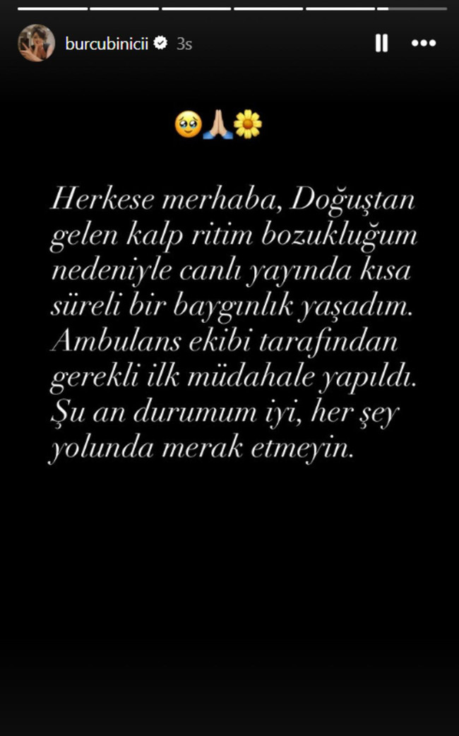 Oyuncu Burcu Binici canlı yayında bayıldı! Korkutan anlar… - Resim : 1