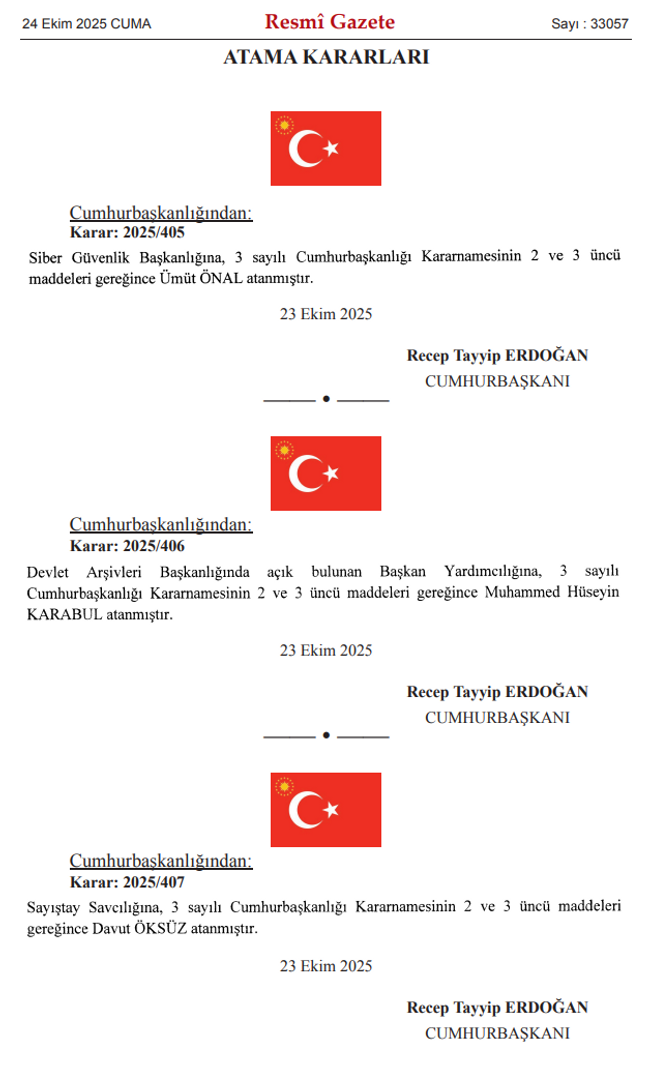 Erdoğan'dan gece yarısı yeni atama kararları! Resmi Gazete’de yayımlandı… - Resim : 2