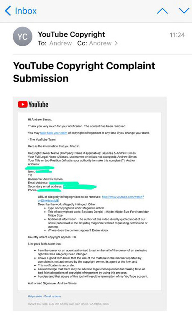 YouTube’dan TRT Spor Müdürü Fırat Günayer’e şok! Kaynak belirtmeden kullandığı video kaldırıldı - Resim : 3